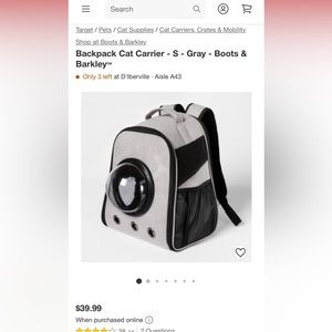 Never used cat carrier